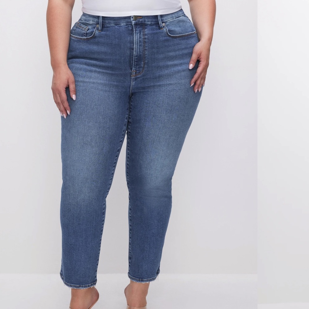 Good American ALWAYS FITS GOOD LEGS STRAIGHT JEANS size 20-26